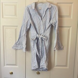 a new day Blue Striped Long Sleeve Dress